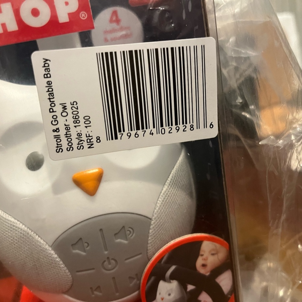 Portable baby soother. Owl